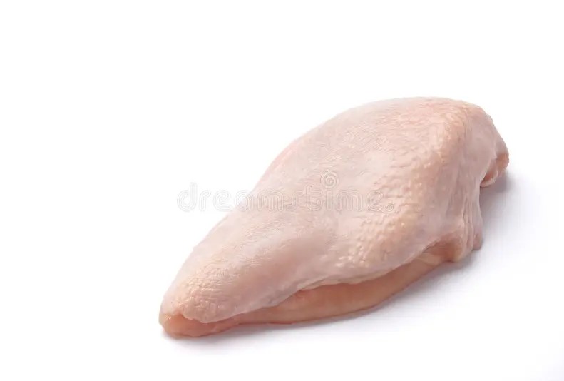 CHICKEN BREAST BONELESS WITH SKIN~ RAW